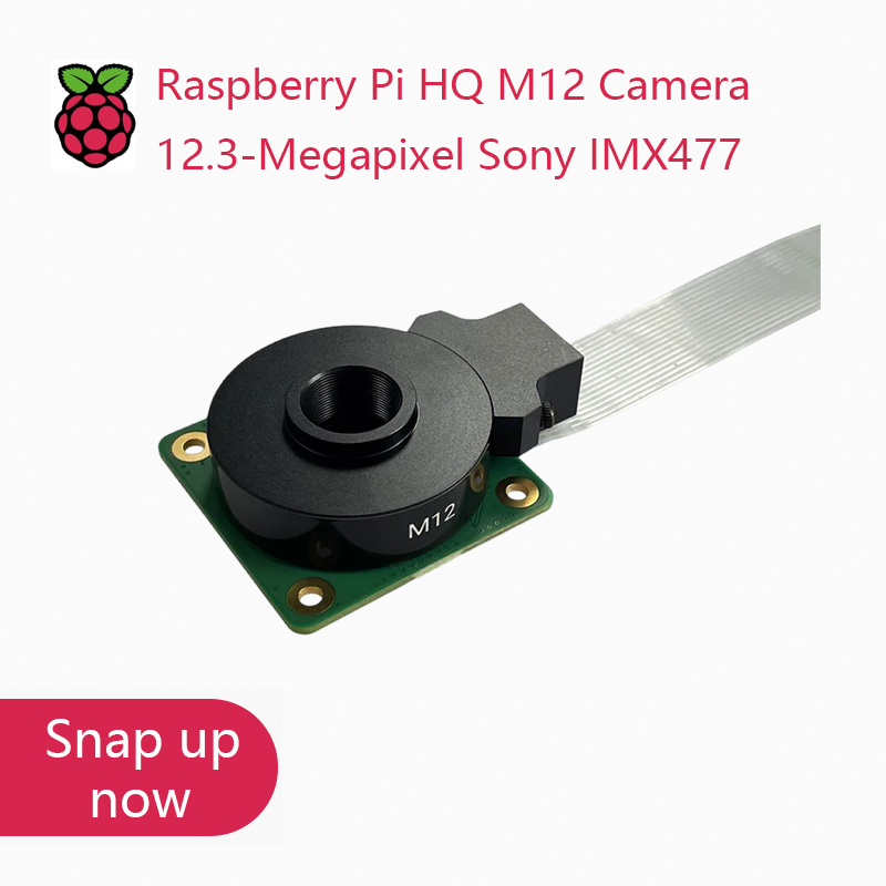 Raspberry Pi Global Shutter Camera Imx296 - 新型オリジナルRaspberry Pi高品質HQ M12カメラモジュール 12.3MP IMX477センサー、M12マウントレンズ対応