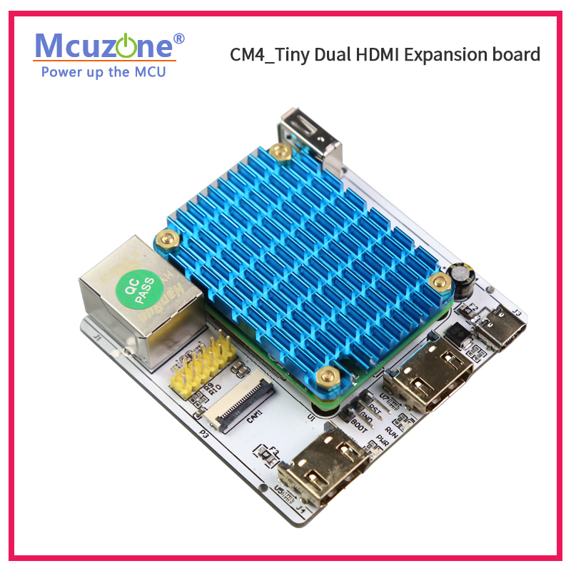 RPi CM4_Tiny 拡張ボード、デュアル HDMI、ギ - Raspberry Pi Compute Module 4 Dual Camera Board のレビューと価格